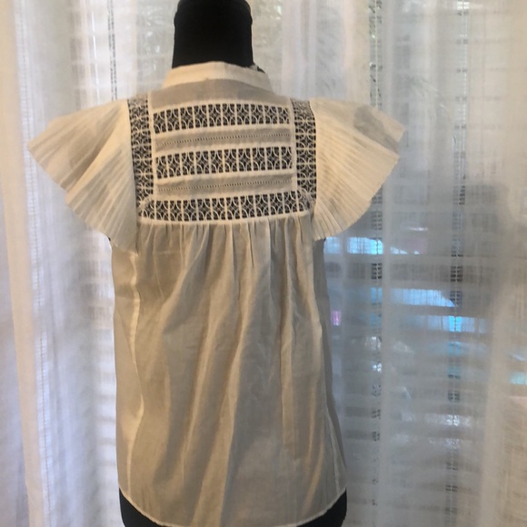 Rails Luella Cotton Shirt Flutter Sleeves - Picture 2 of 5